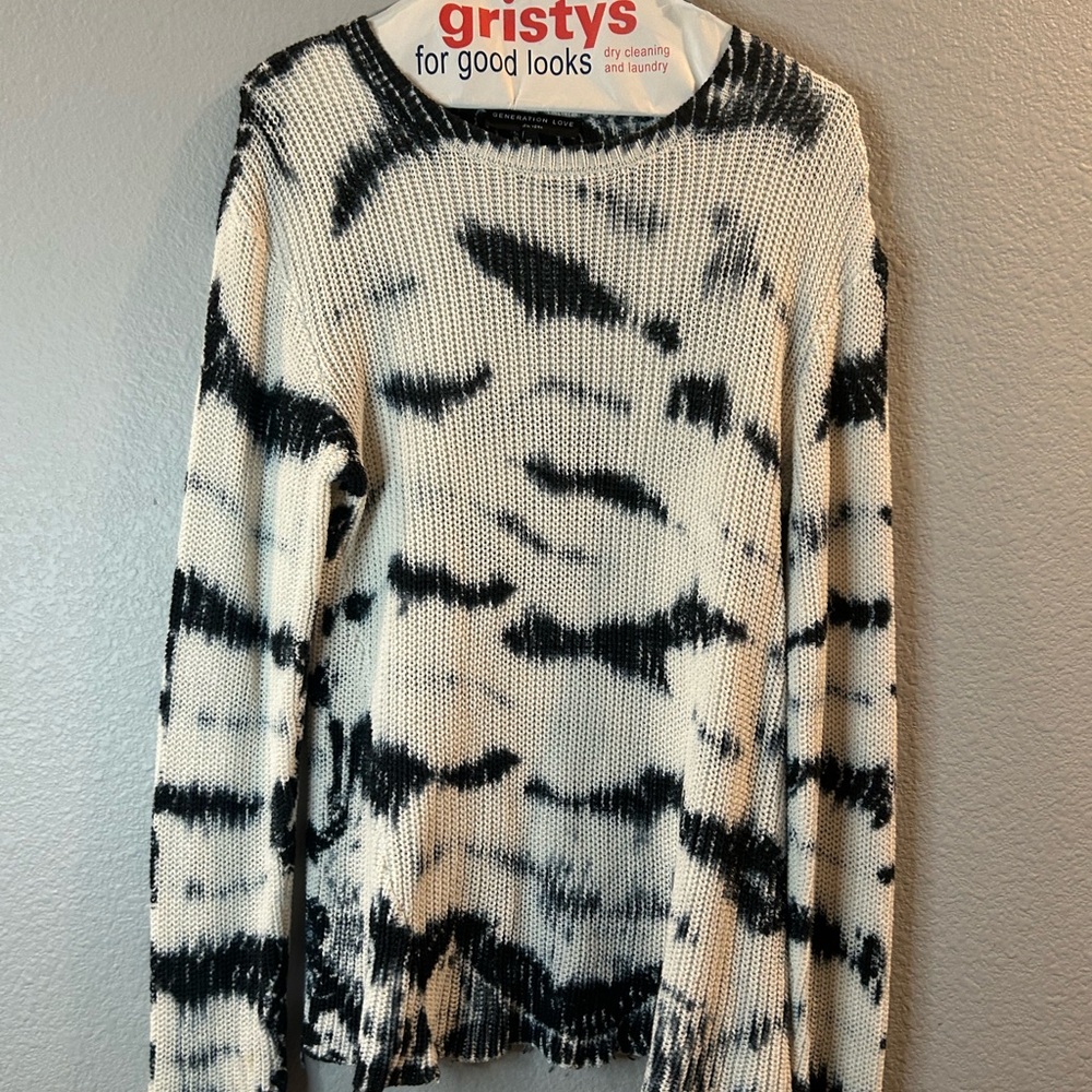 Generation Love Black and White Knit Sweater